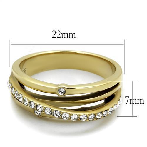 IP Gold(Ion Plating) Stainless Steel Ring with Top Grade