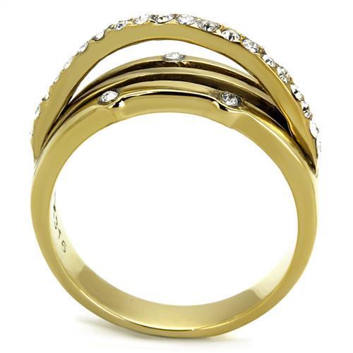 IP Gold(Ion Plating) Stainless Steel Ring with Top Grade
