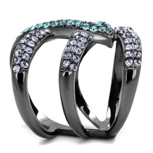 IP Light Black (IP Gun) Stainless Steel Ring with Top Grade
