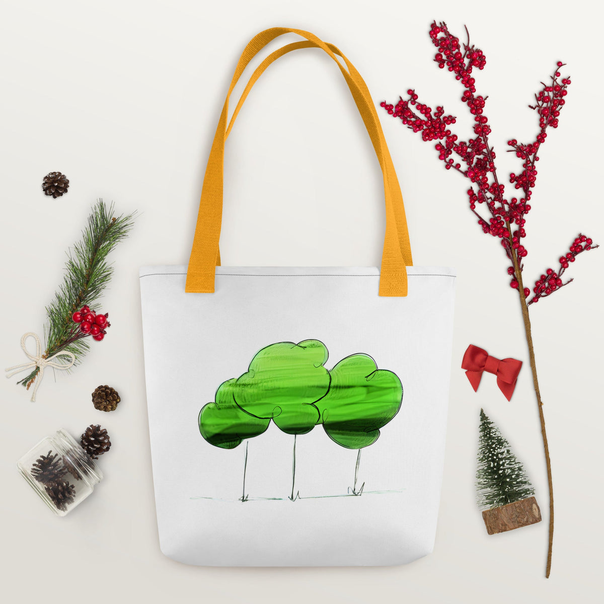 Three trees Tote bag