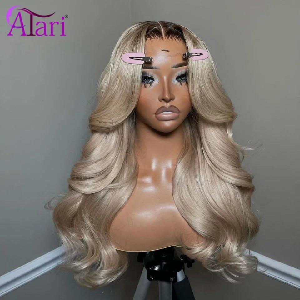 13x6 Honey Blonde Body Wave Human Hair Wigs Transparent 13x4 Lace Frontal Wig Ombre Light Blonde 5x5 Lace Closure Wig Pre Pluck