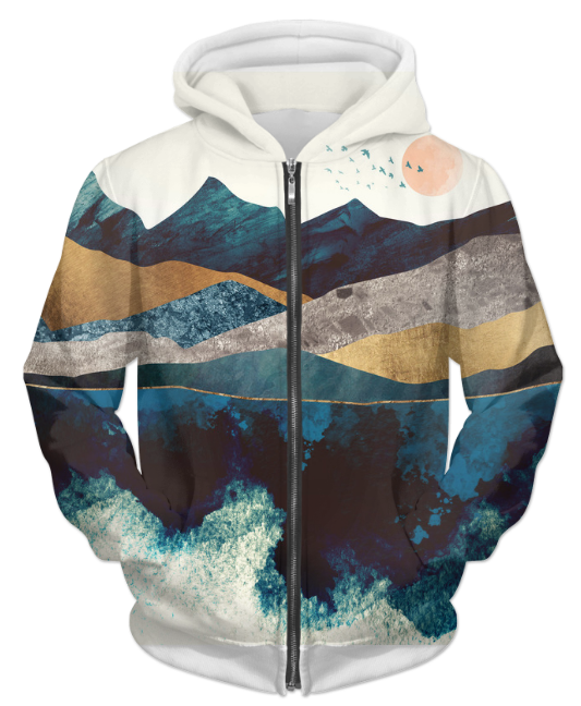 Blue Mountain Reflection 1 Unisex ZIP HOODIE