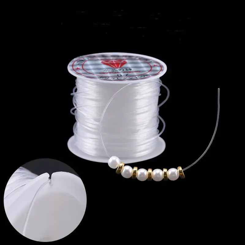 100M Plastic Crystal DIY Beading Fishing Line No Elastic Cord Rope For Jewelry Making Supplies Wire Jeweleri String Thread