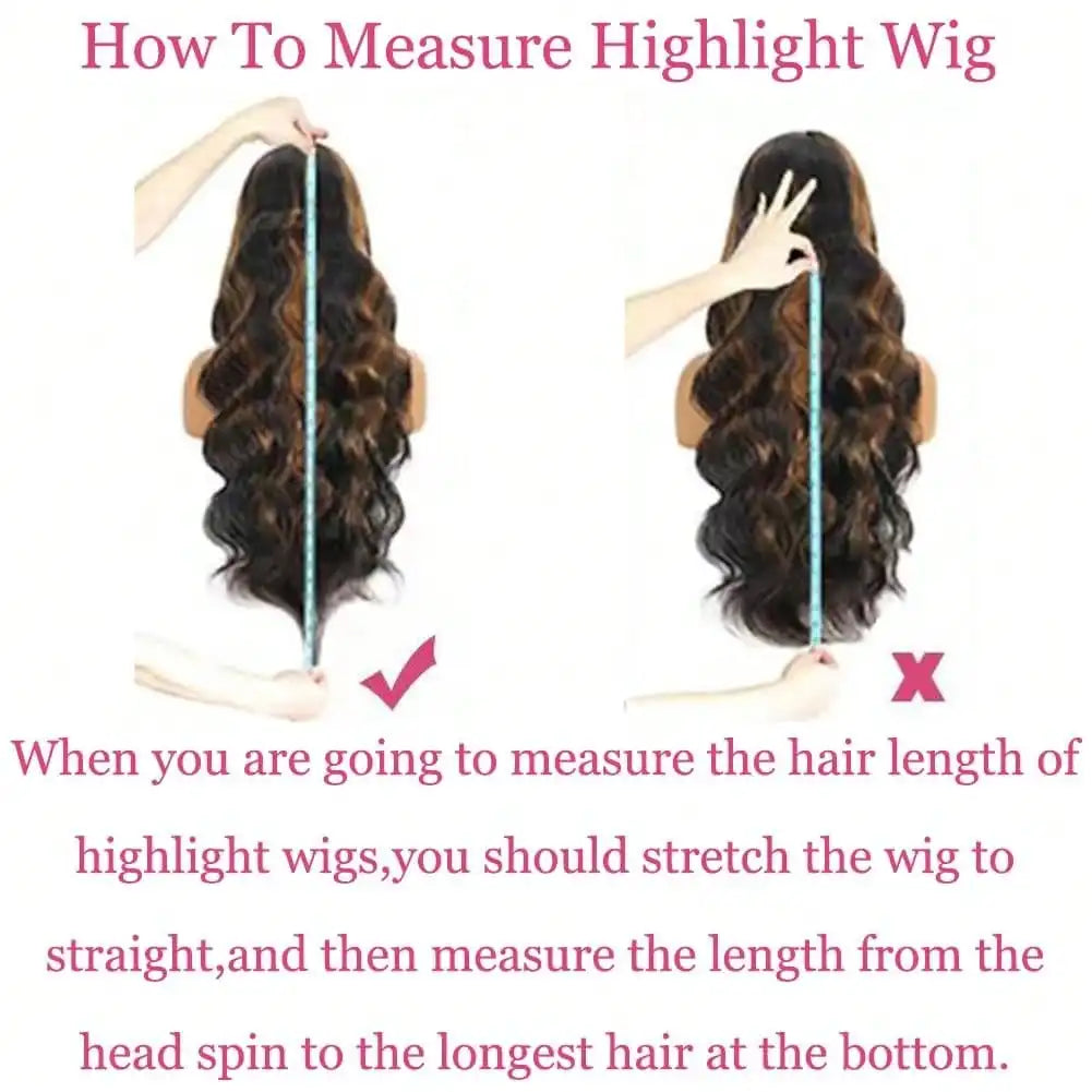 P1B30 Body Wave Highlight Ombre Human Hair Wigs 230 Density 13x6 HD Lace Frontal Wigs Pre Plucked Brazilian 13X4 Lace For Women