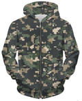 Camofludge 8 Unisex ZIP HOODIE