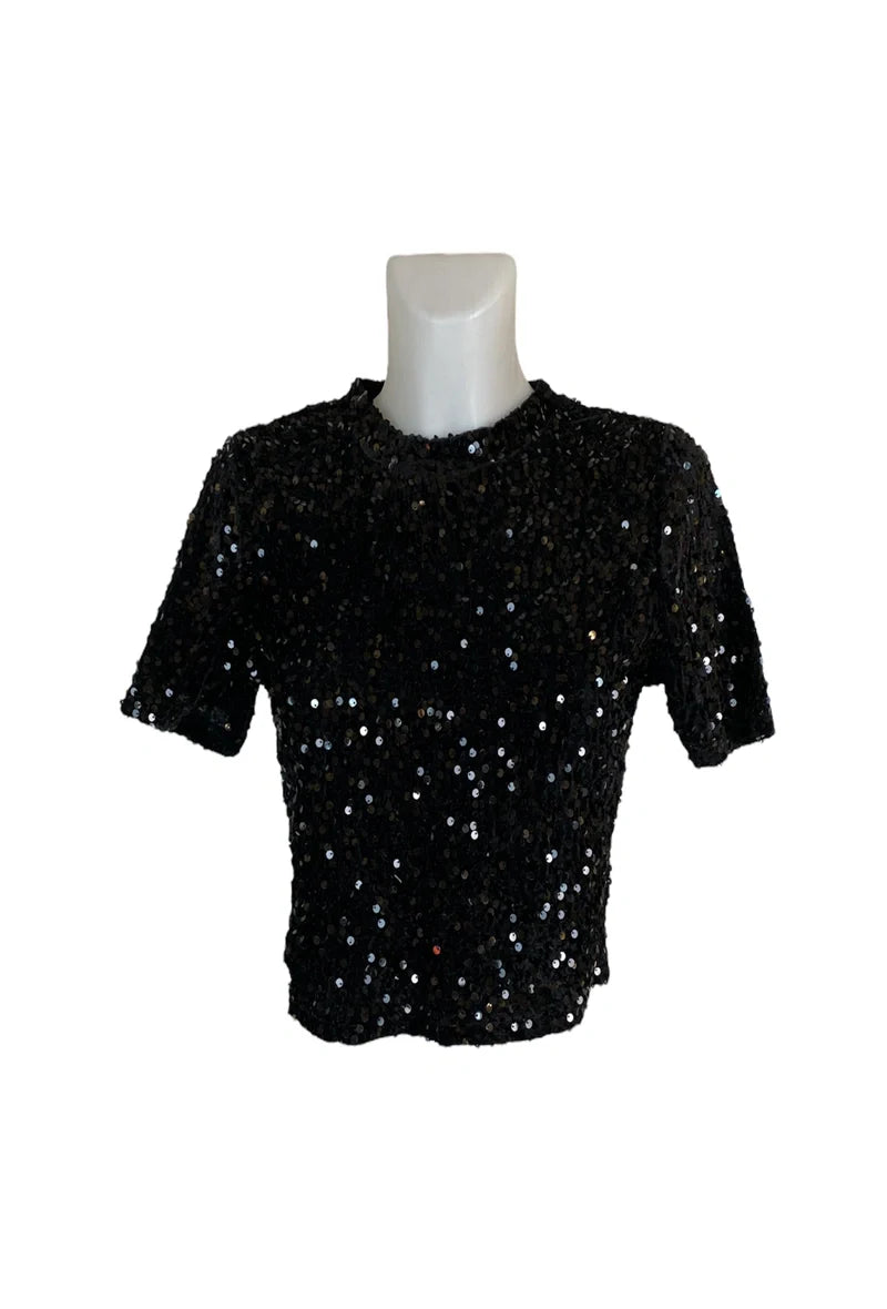 CANDY – Sparkling sequin crop top