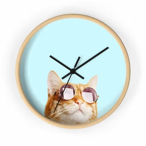 'Cats Are Always Right' Funny Wall Clock