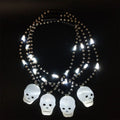 Flashing Skeleton Skulls Necklace - Halloween Party Lights