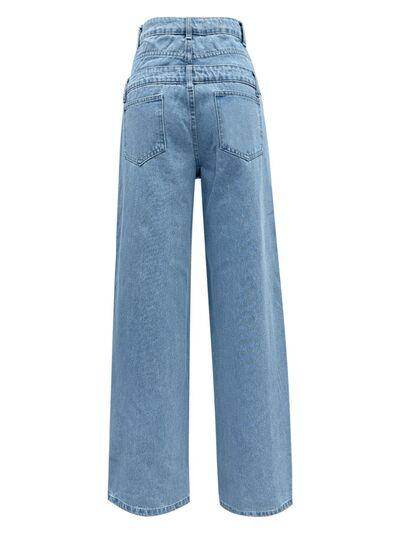 Faux Layered High Waist Jeans for Chic Everyday Style