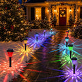 10 Pack Solar Christmas RGB Pathway Lights Outdoor