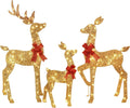 3-Piece Lighted Christmas Deer Family Set