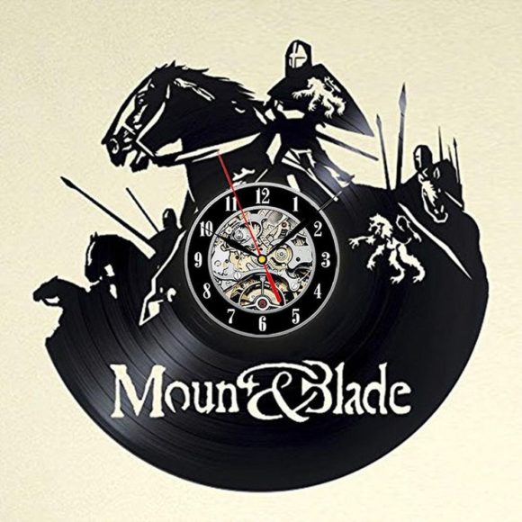 Mount & Blade Game Theme Handmade Vinyl Record Wall Clock Fan Gift