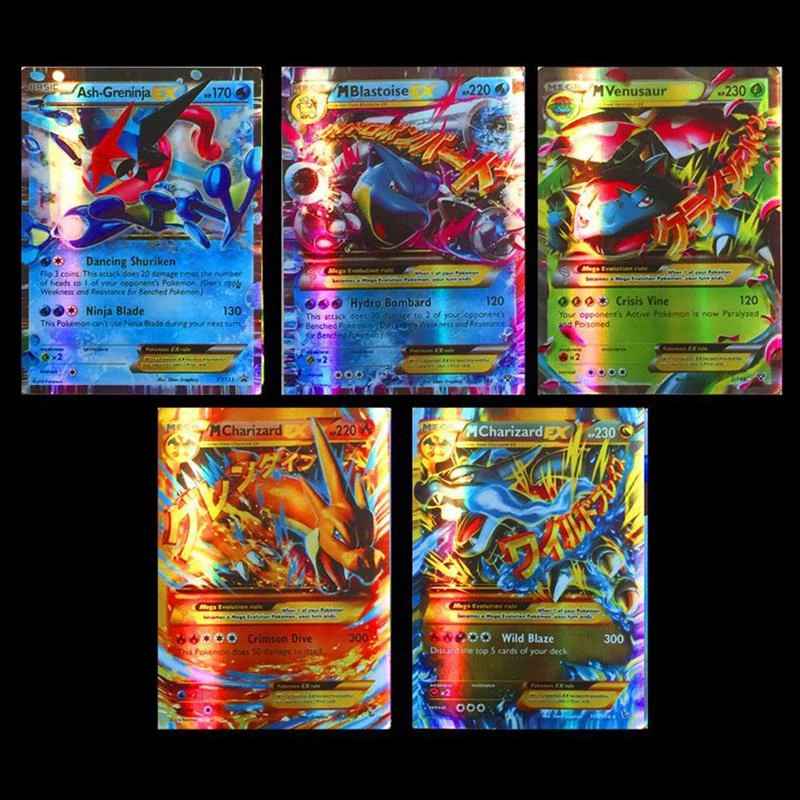 100/120pcs Cartoon Trading Game Cards