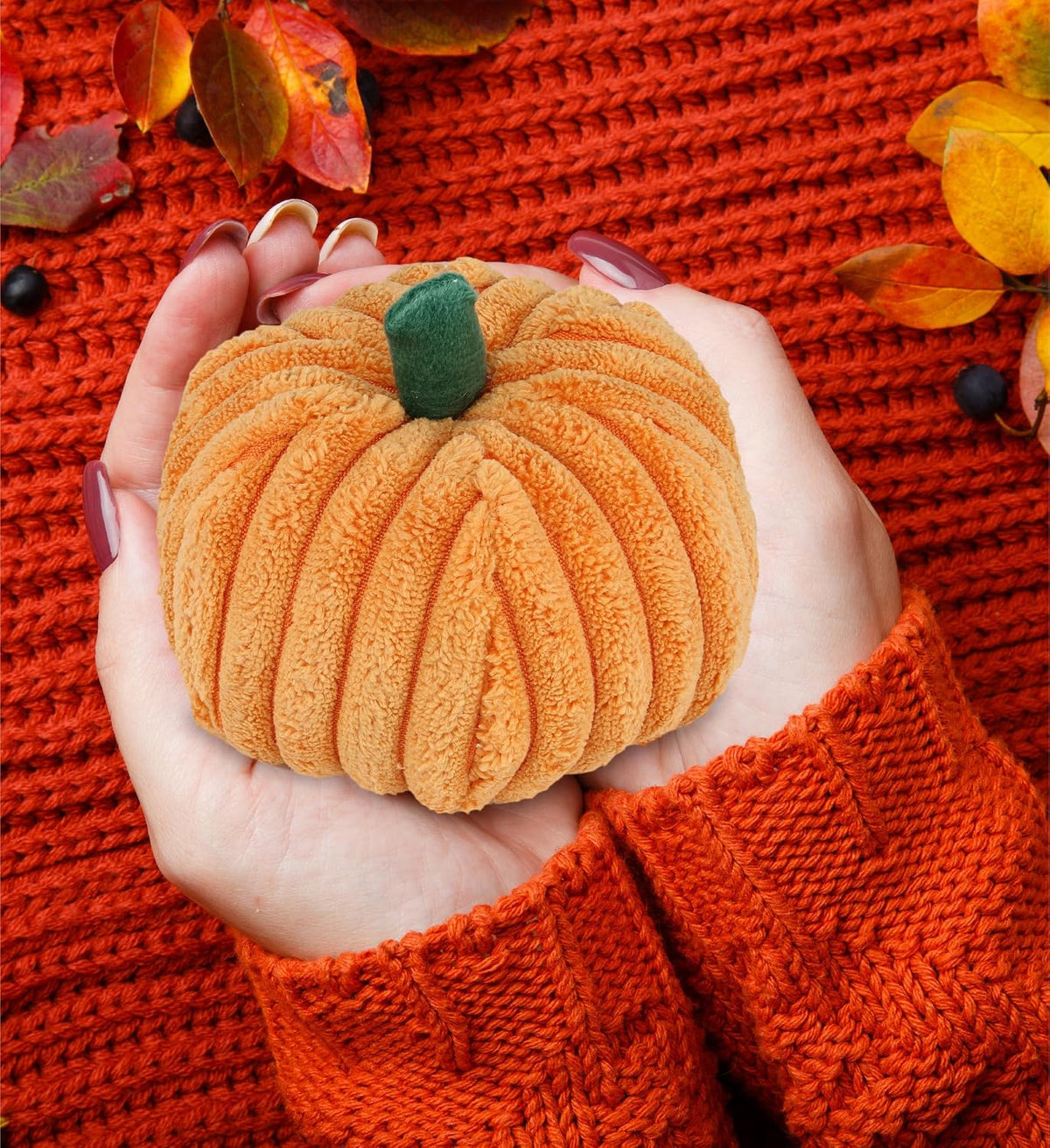 Large Pumpkin Plush - Super Soft Stuffed Animal Plush Toy-4 Inches