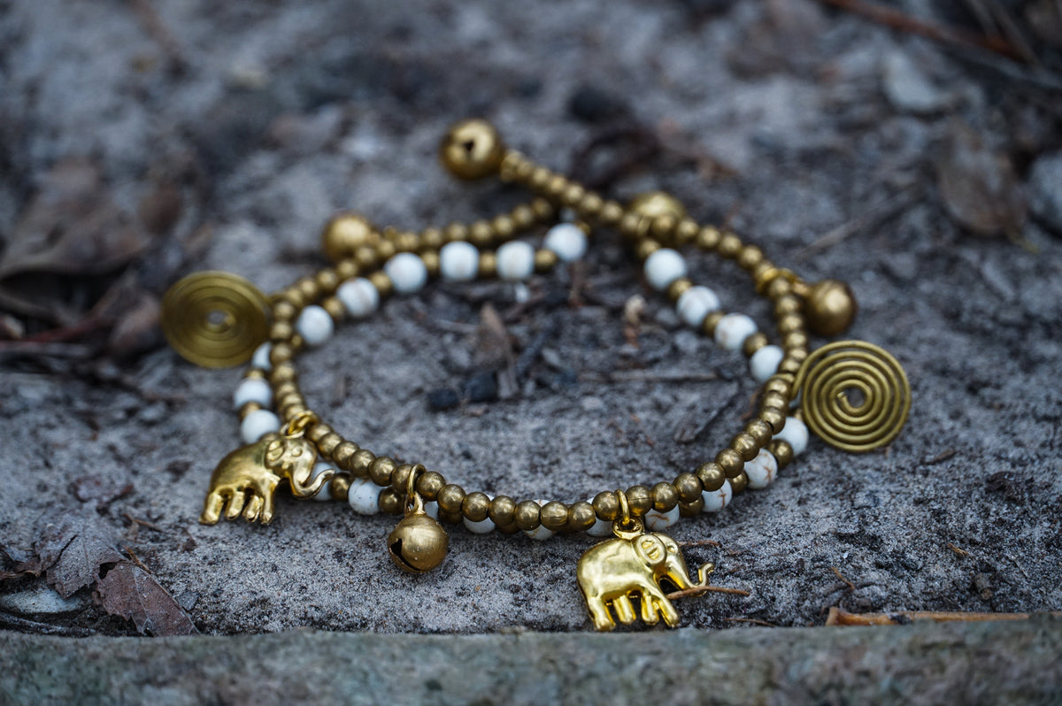Boho Brass Elephant Bracelets