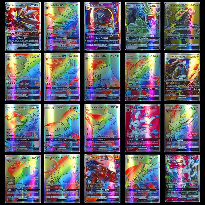 100/120pcs Cartoon Trading Game Cards