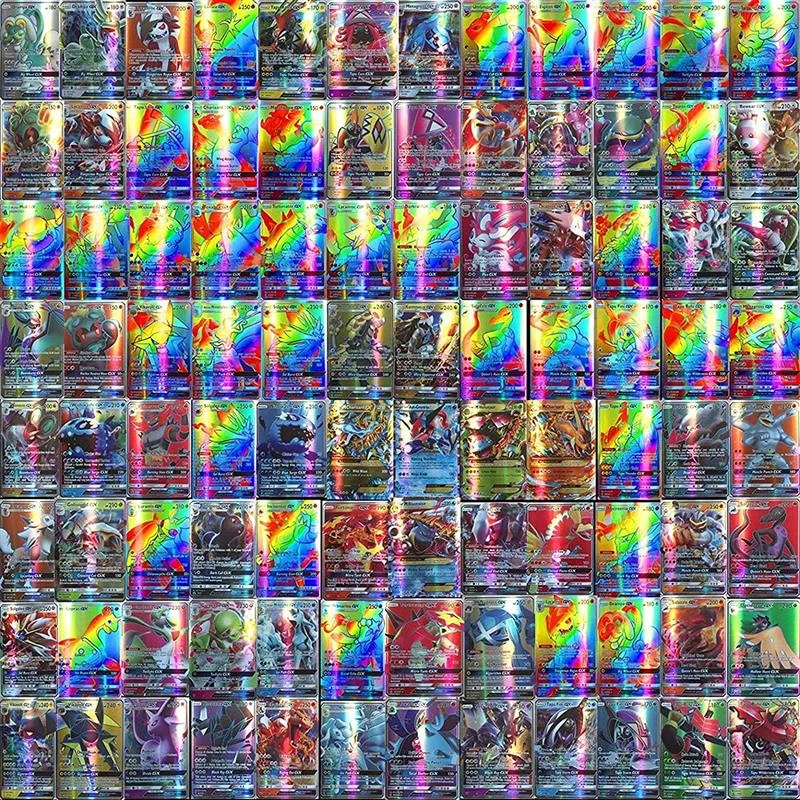 100/120pcs Cartoon Trading Game Cards