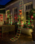 10ft Lighted Christmas Ladder with Santa Claus