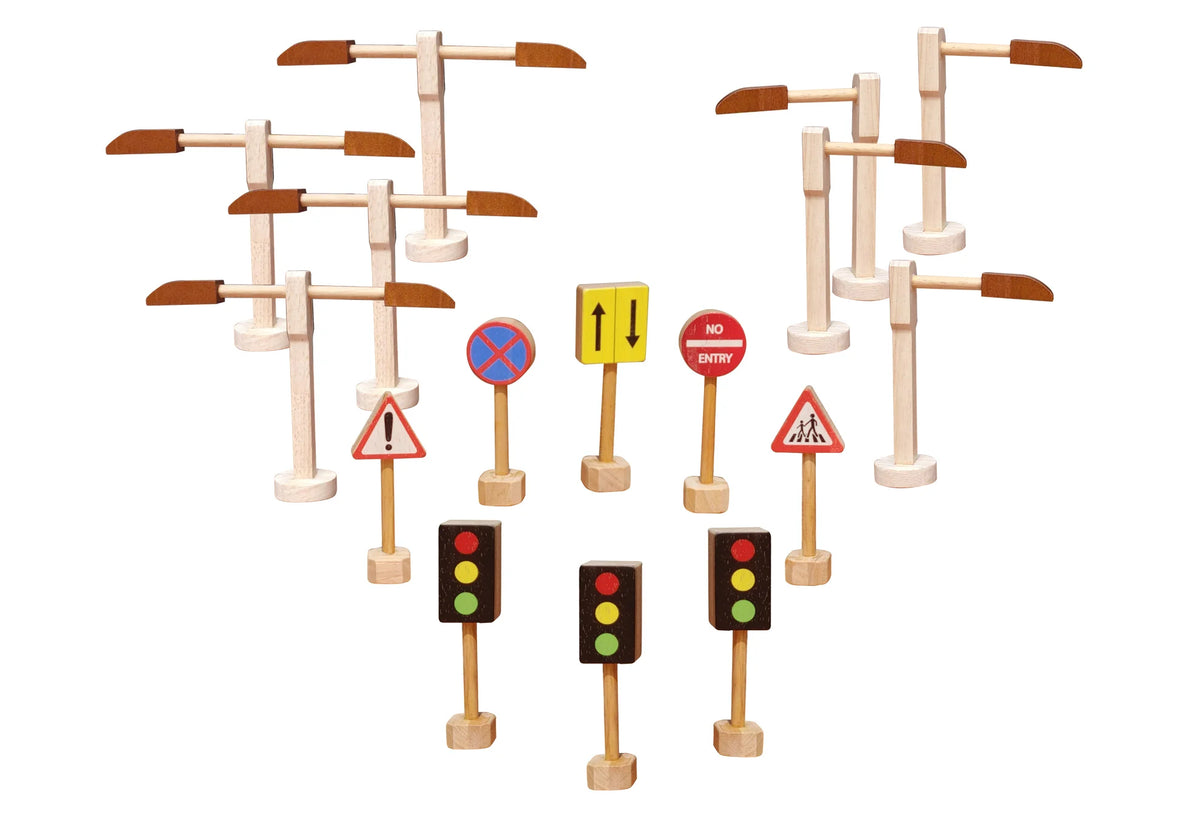 QToys Australia (USA) Road Sign Street Lights Set