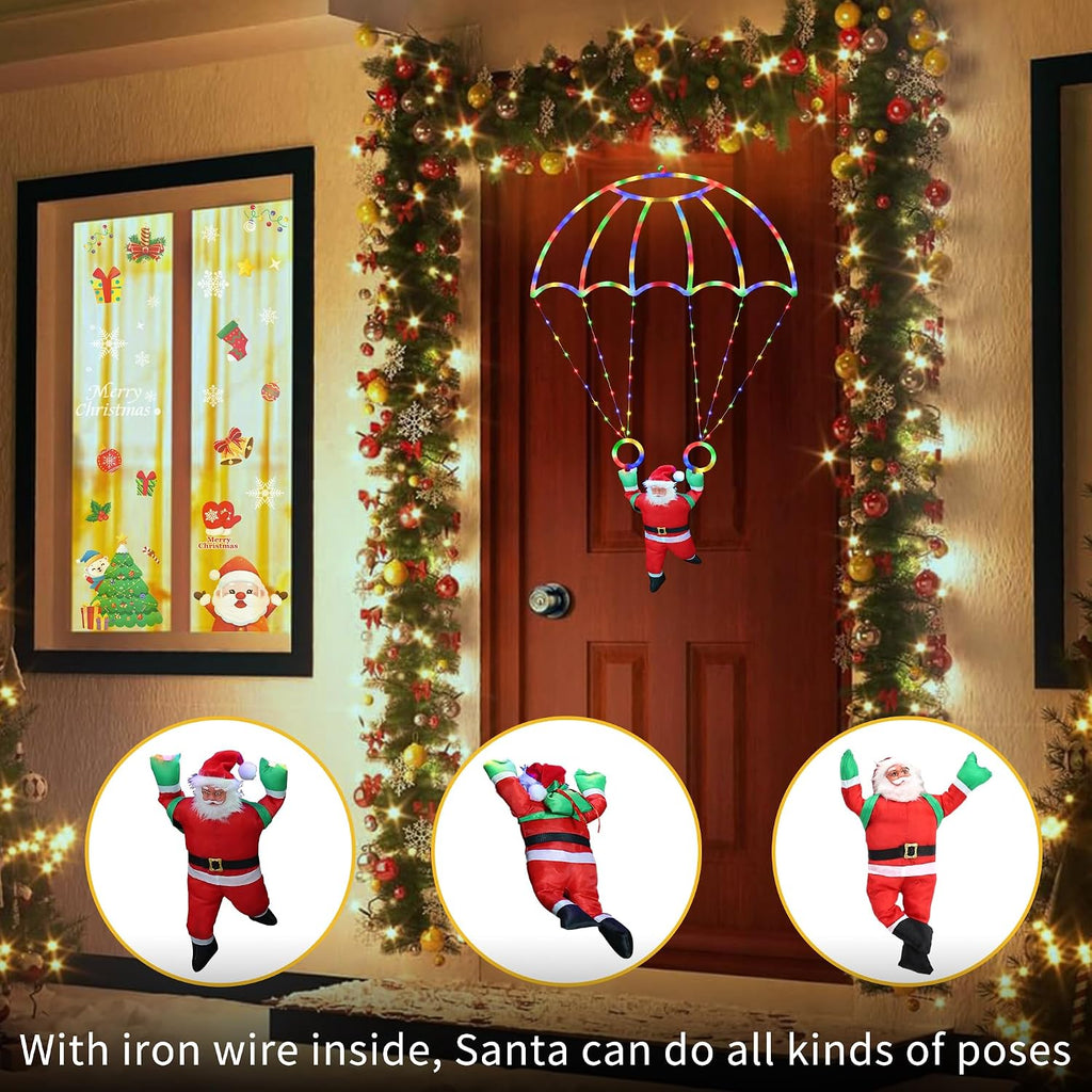 2.8FT Christmas Parachute Lights with Santa
