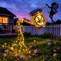Large Solar Watering Can Lights with Flowing Warm White LEDs