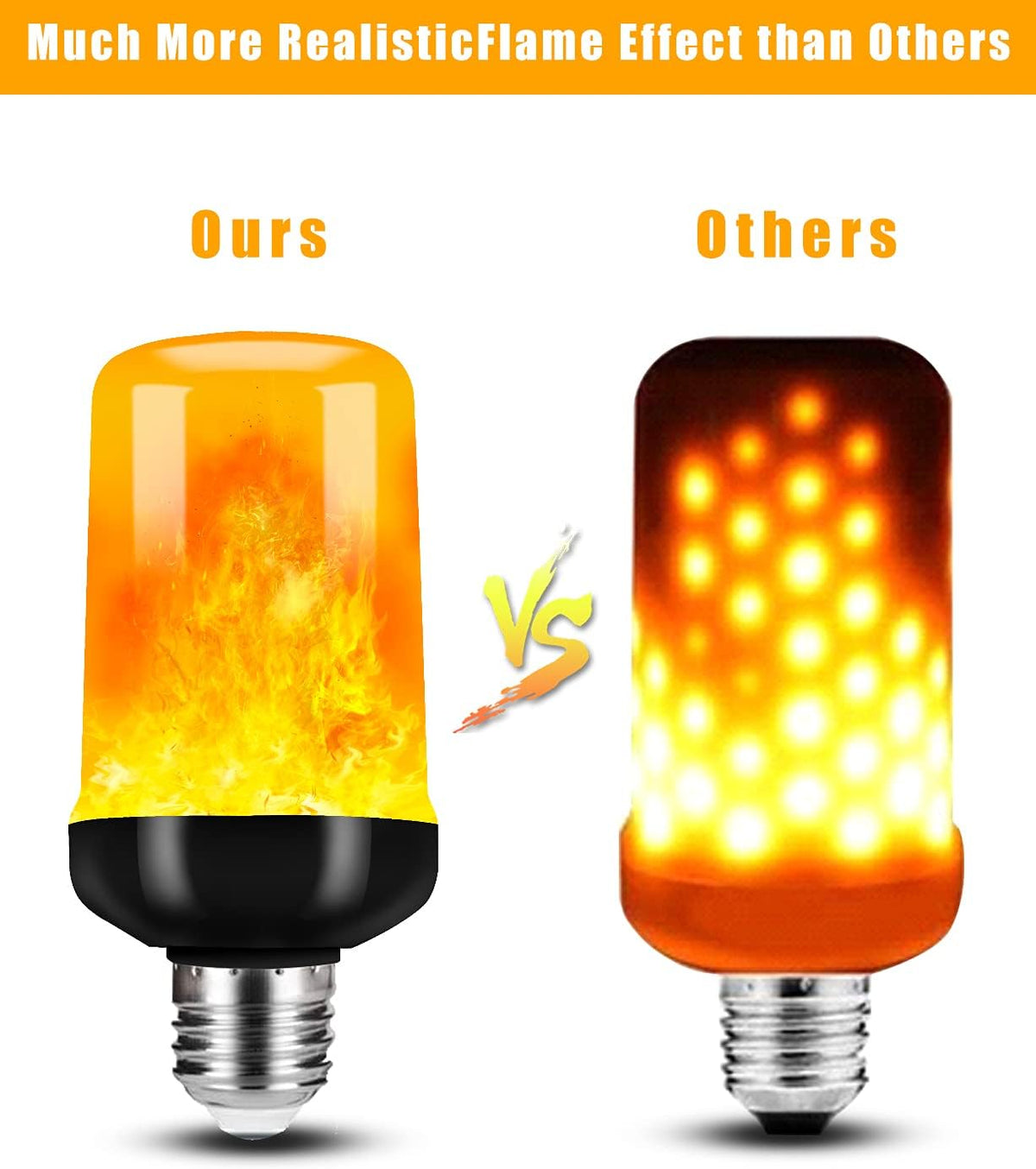Flame Light Bulbs for Home Decor with Upside Down Effect
