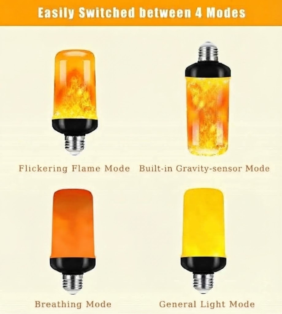 Flame Light Bulbs for Home Decor with Upside Down Effect