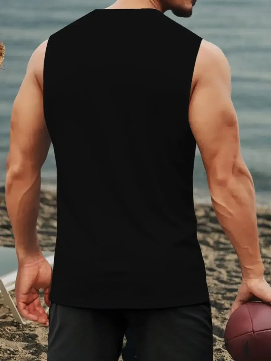 Men's Tank Top Sets 2026 Summer Quick drying crewneck seaside beach Sportswear 2 piece set running sports sweat suit oversize