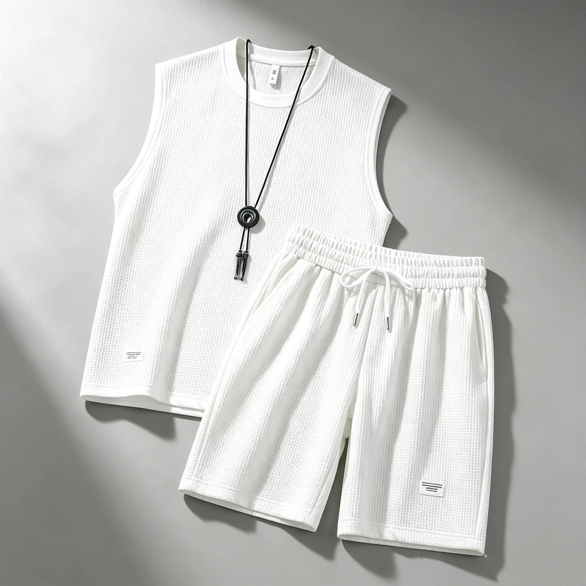 Summer men's vest sets high quality Gym jogging sportswear set Mesh quick drying fashion casual Vest + Shorts 2 piece set 3XL