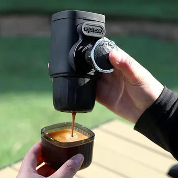 Portable Hand-Press Espresso Maker – Capsule & Ground Coffee