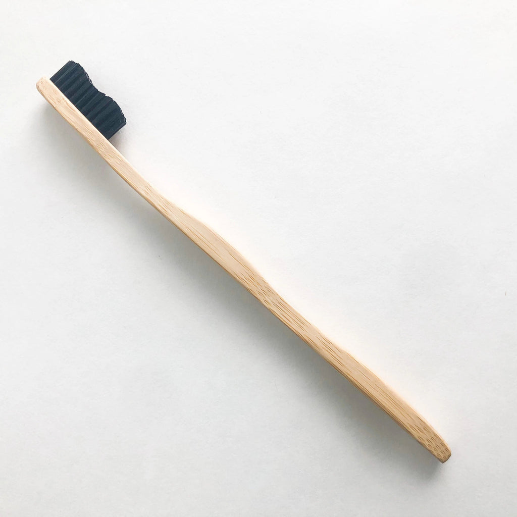 Eco Friendly Natural Bamboo Toothbrush - Activated Charcoal Bristle -