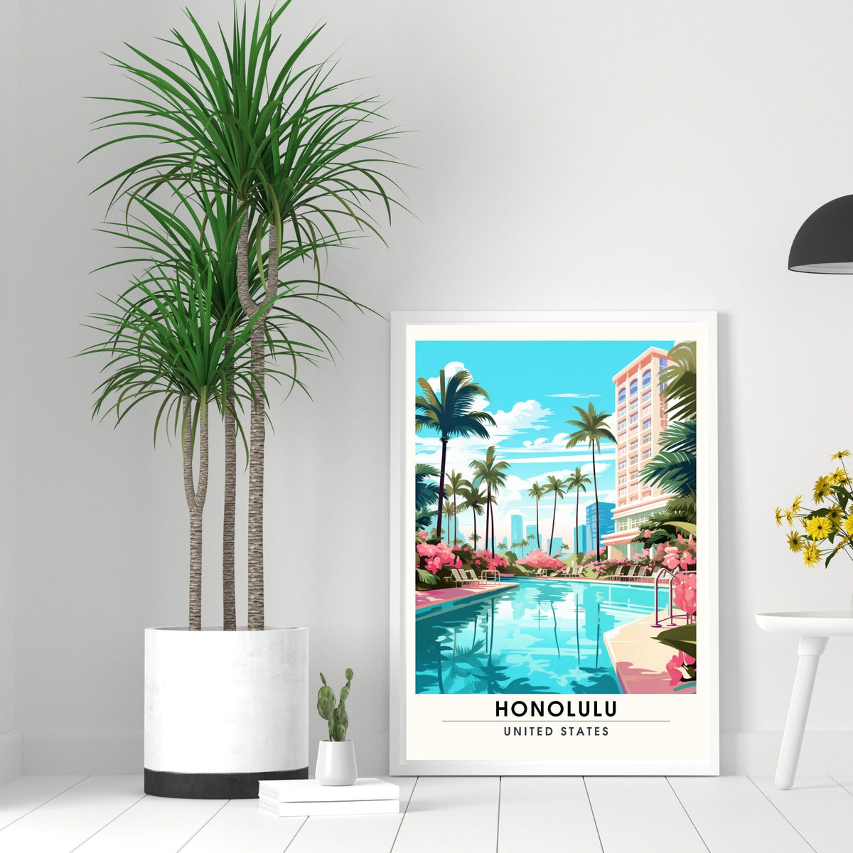 Honolulu Travel Poster – Hawaii Wall Art