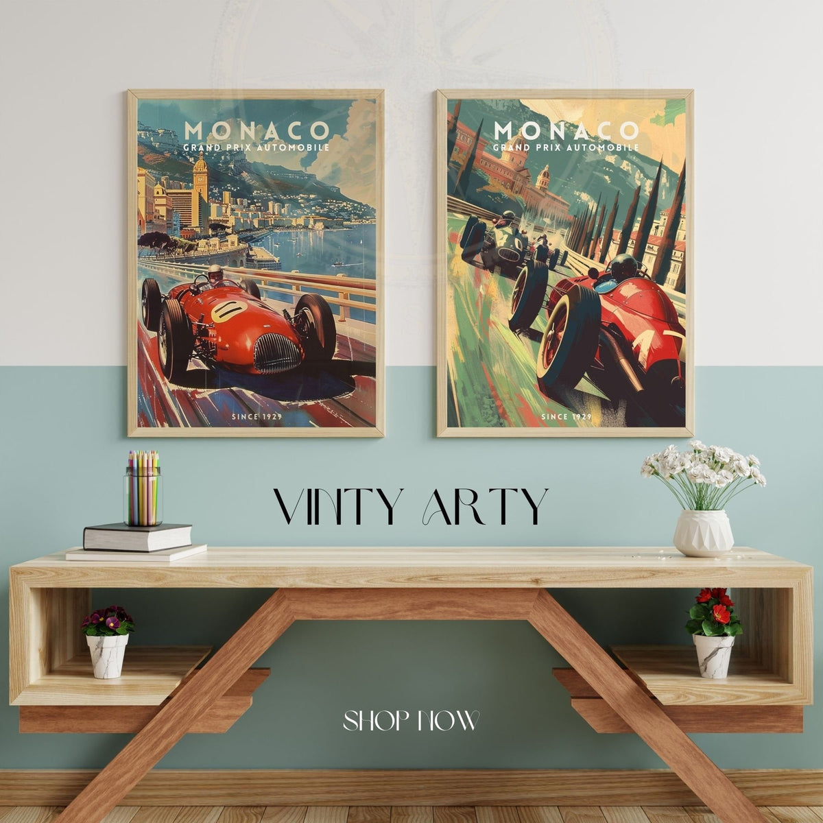 Monaco Grand Prix Vintage Travel Poster