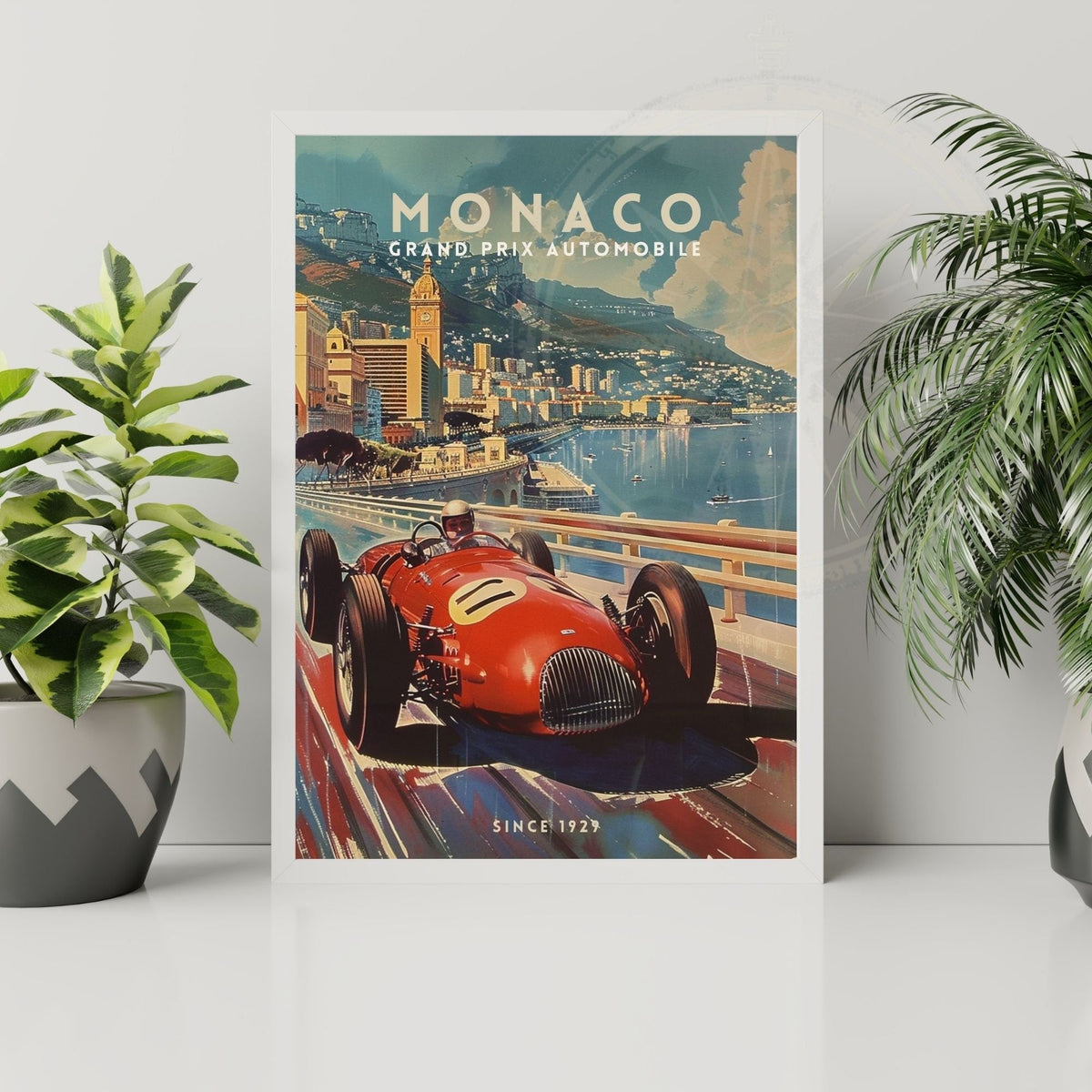 Monaco Grand Prix Vintage Travel Poster