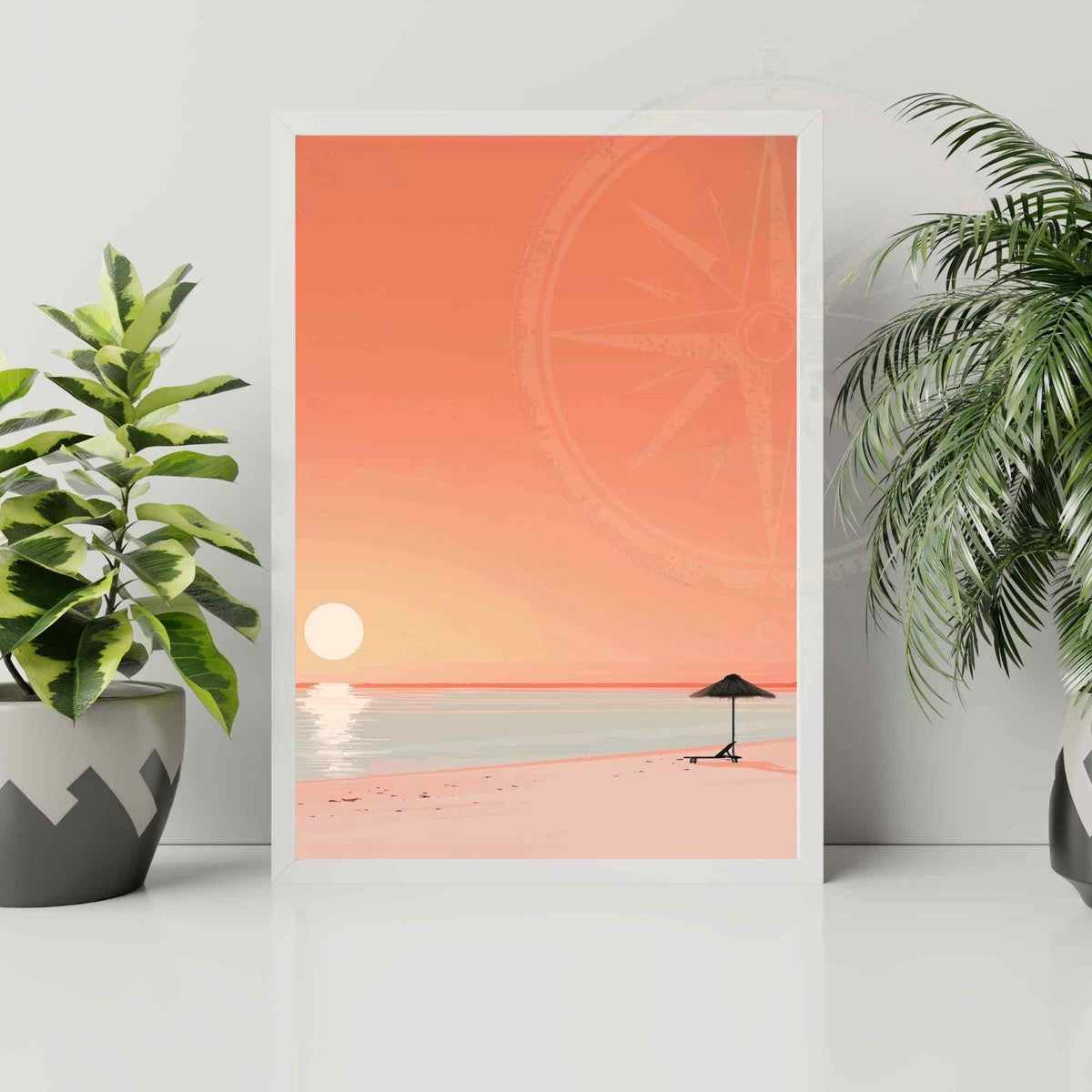 Beach Sunset Minimalist Poster
