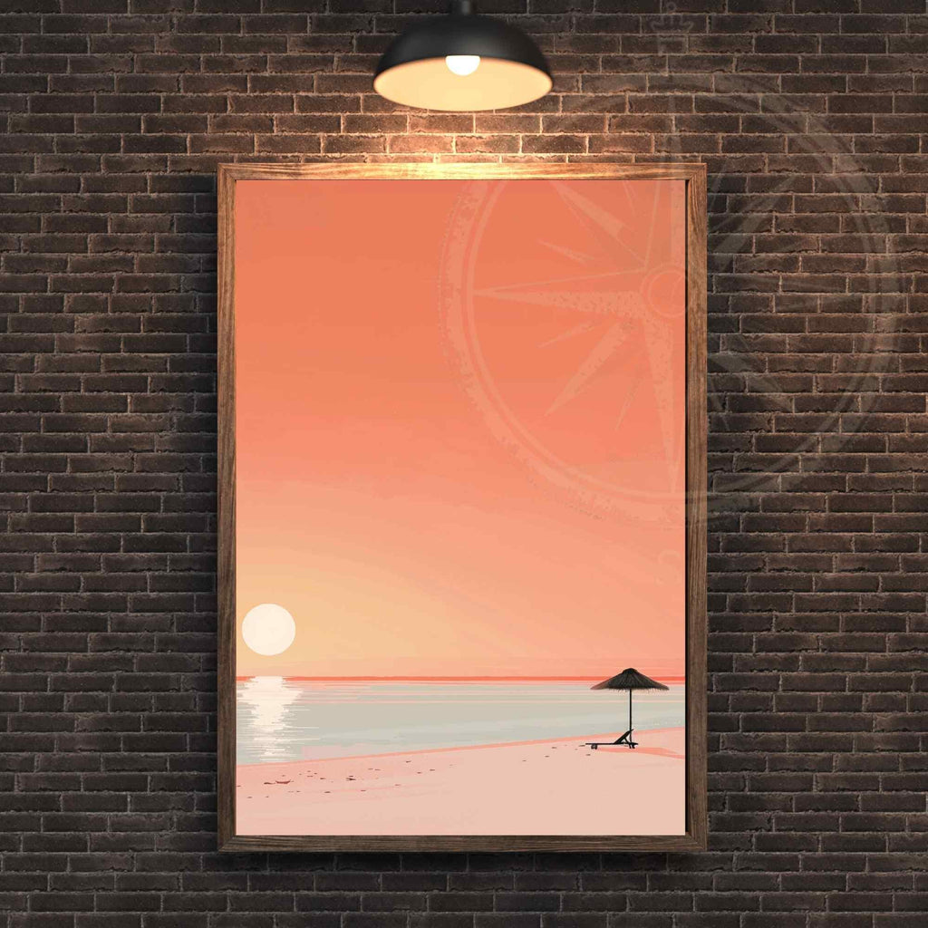 Beach Sunset Minimalist Poster