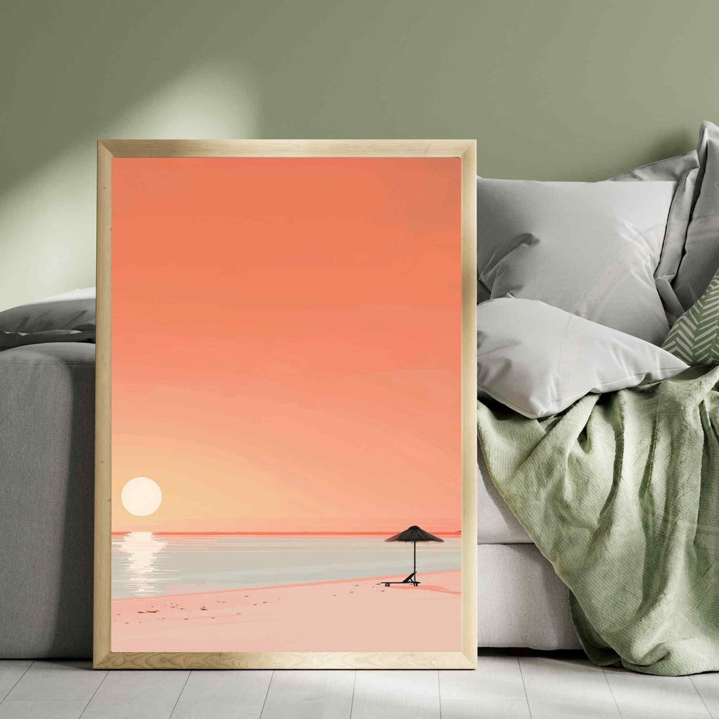Beach Sunset Minimalist Poster
