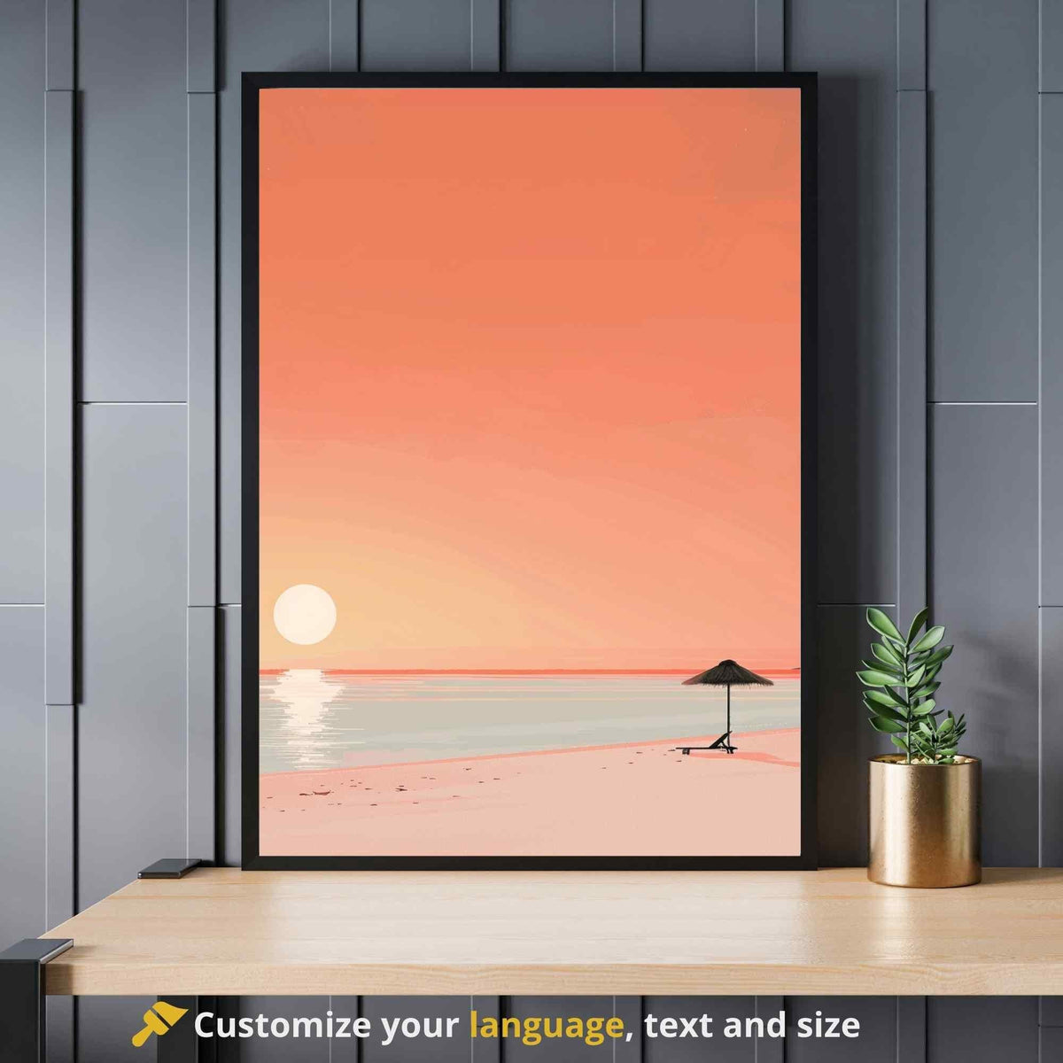 Beach Sunset Minimalist Poster