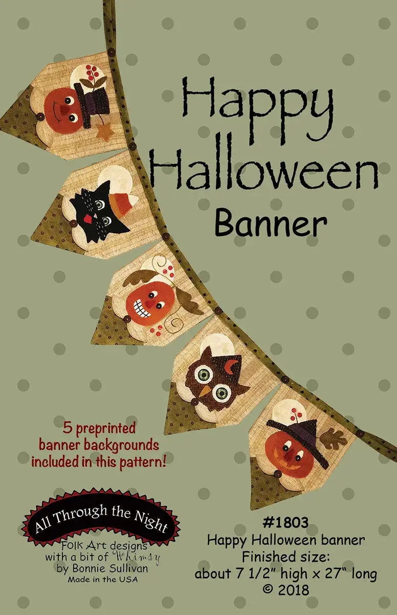 Happy Halloween Fabric Banner
