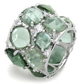 Rhodium 925 Sterling Silver Ring with Synthetic Synthetic