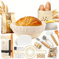 Complete Sourdough Bread Baking Kit with Rattan Basket