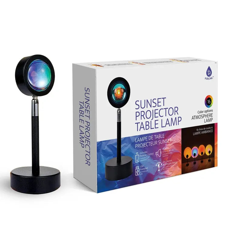 Sunset Projector Table Lamp with Remote – 16 Colors