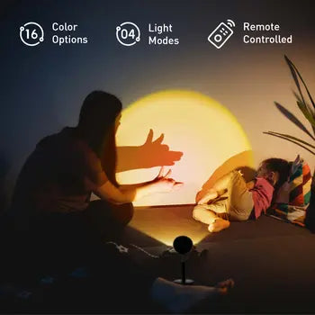 Sunset Projector Table Lamp with Remote – 16 Colors