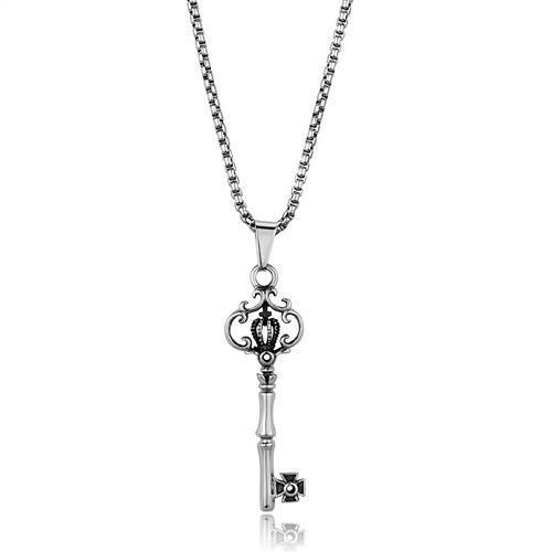 High polished (no plating) Stainless Steel Necklace with No