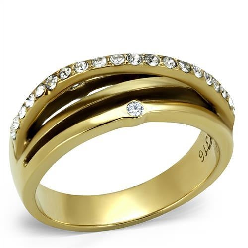 IP Gold(Ion Plating) Stainless Steel Ring with Top Grade