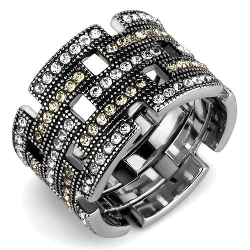 High polished (no plating) Stainless Steel Ring with Top