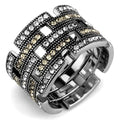 High polished (no plating) Stainless Steel Ring with Top