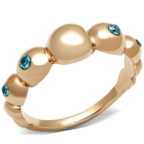 IP Rose Gold(Ion Plating) Stainless Steel Ring with AAA Grade