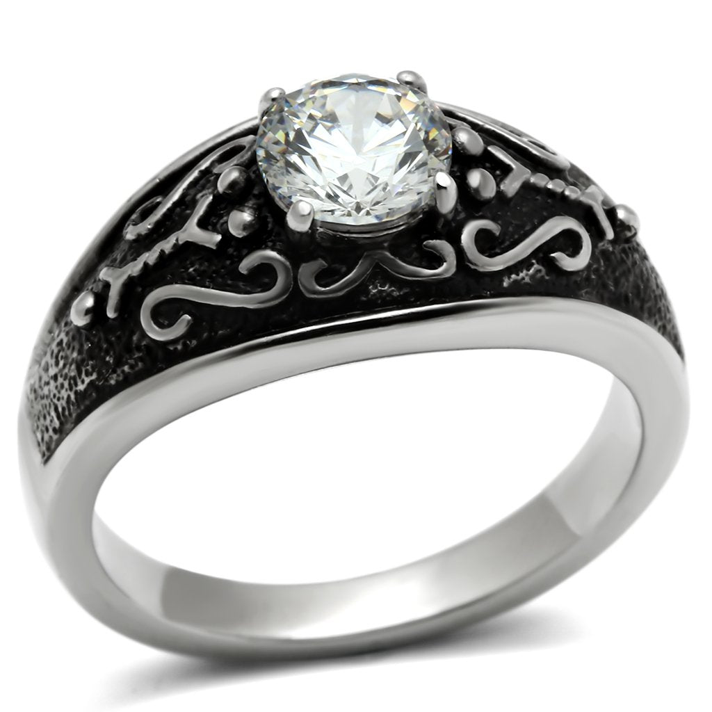 High polished (no plating) Stainless Steel Ring with AAA Grade