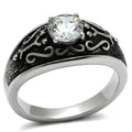 High polished (no plating) Stainless Steel Ring with AAA Grade